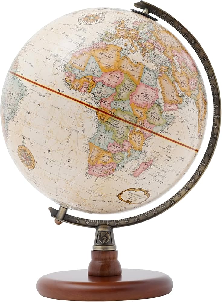 リプルーグル地球儀プレミア　from　USA 　ミッドセンチュリ　USA 大型12インチ 1940年代 アメリカ製 REPLOGLE GLOBES社 枯れた