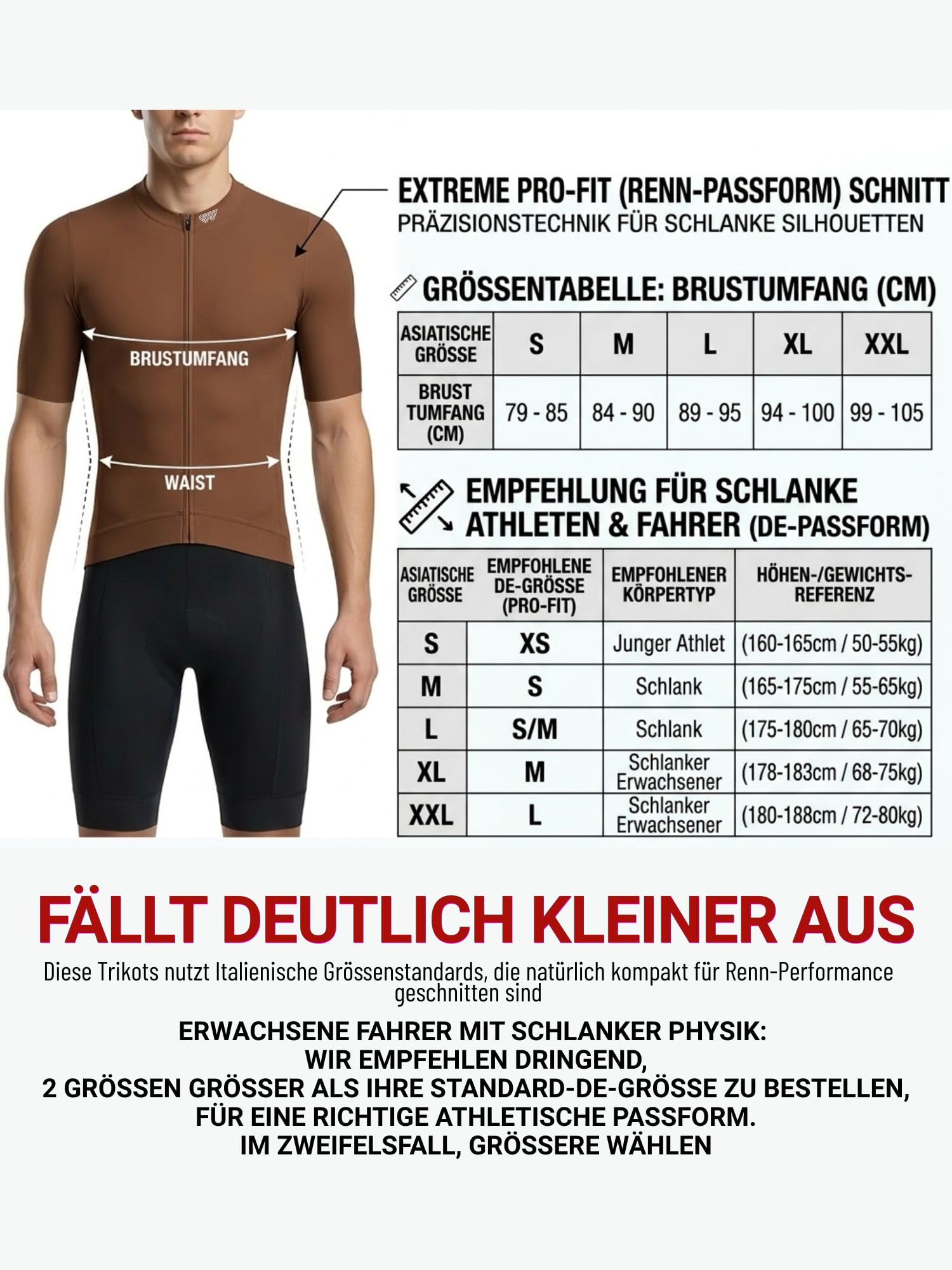Wilibike - Maglia da ciclismo da uomo, a maniche corte (Slim Fit), per escursioni estive, traspirante, con 3 tasche posteriori e chiusura lampo, aderente (nota: veste piccola)