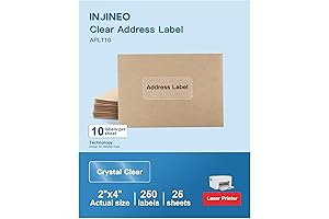 2 X 4 Clear Address Labels for Effortless Mailing