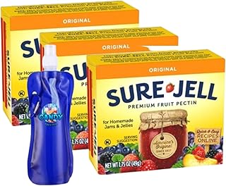 Sure-Jell Original Fruit Pectin for Canning – Pack of 3 (1.75 oz Boxes) – Classic Pectin for Homemade Jams, Jellies & Preserves – Includes Candy Freezer Collapsible Bottle (Original) - Bottle