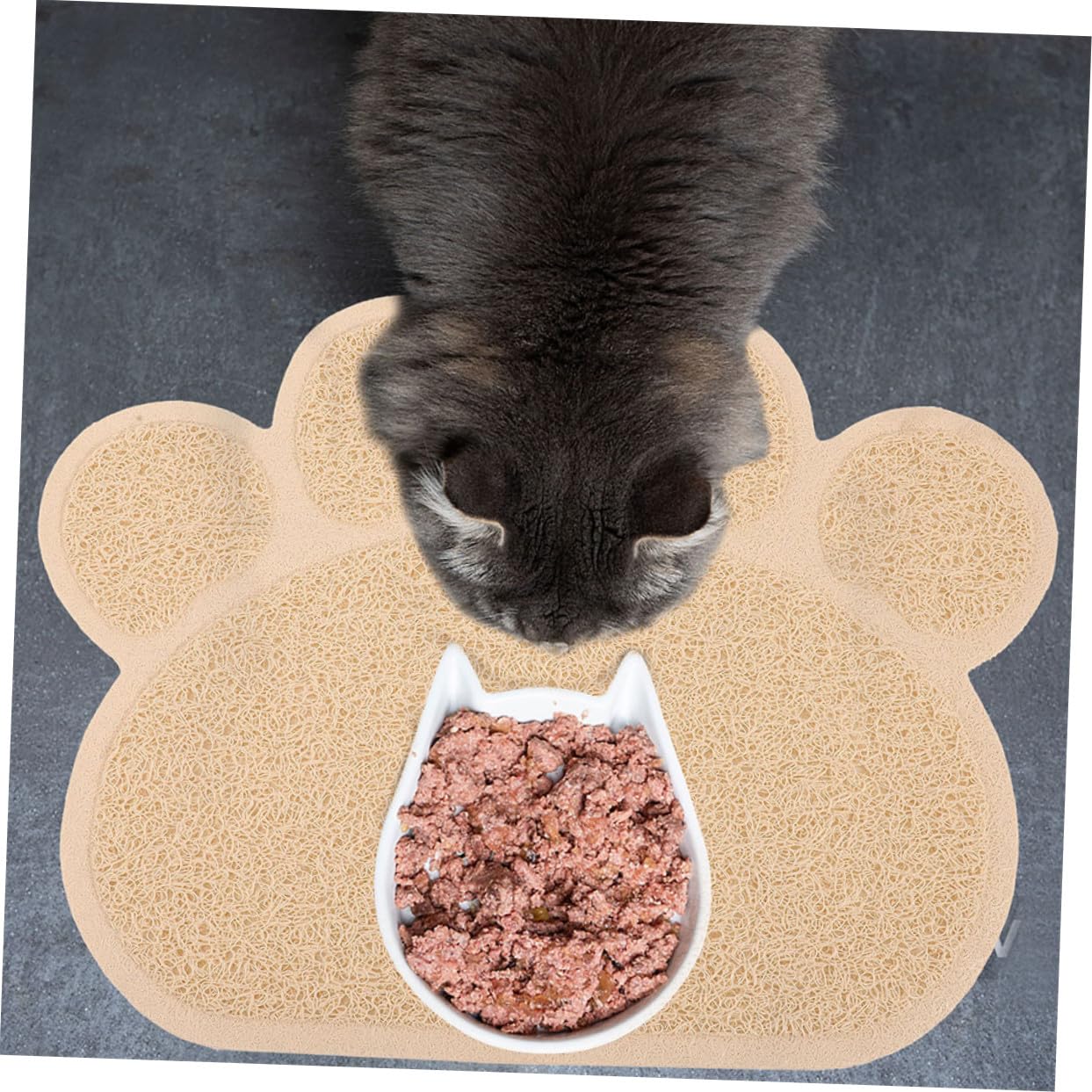 2 Stück Teiliges Katzenstreu Matte Rutschfeste Katzenklo Matte Kratzfeste Katzenpfoten Auffangmatte Hitze Kältebeständig Wiederverwendbar für Katzenfutter und Katzenklo