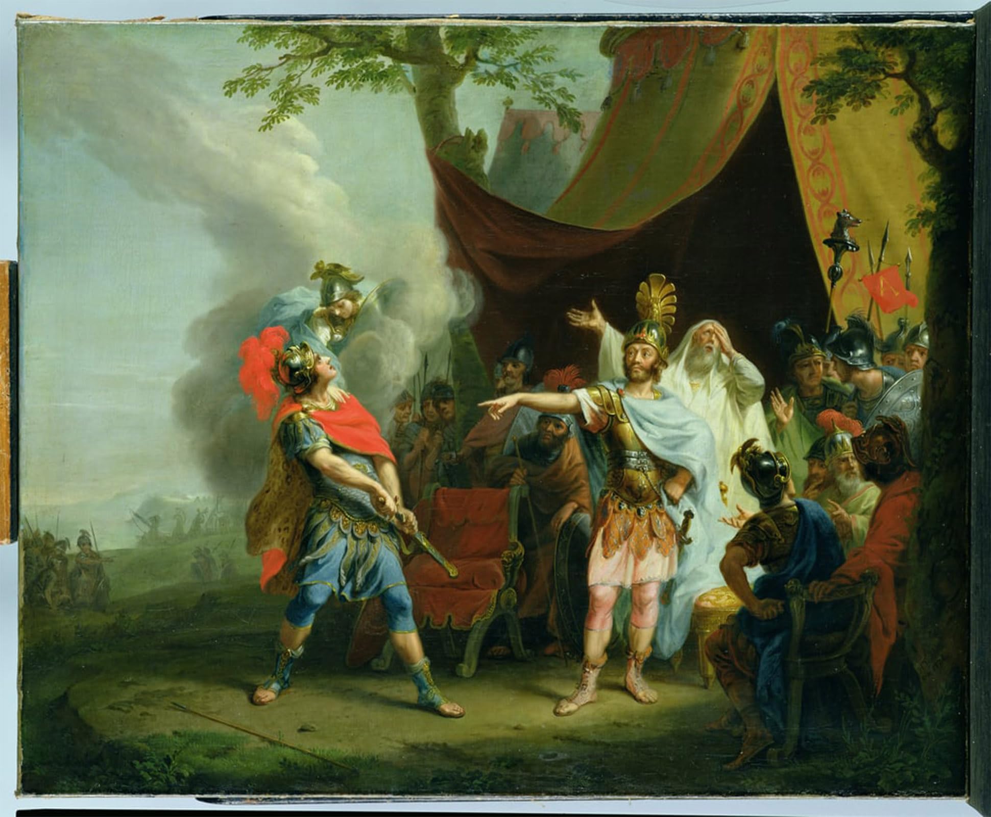 SERENDIPITP Vintage Wall Art Canvas Nordic Poster Canvas Print Picture Achilles Has a Dispute with Agamemnon by Johann Heinrich Wilhelm Tischbein Wall Art Poster for Home Decor 60x90cm