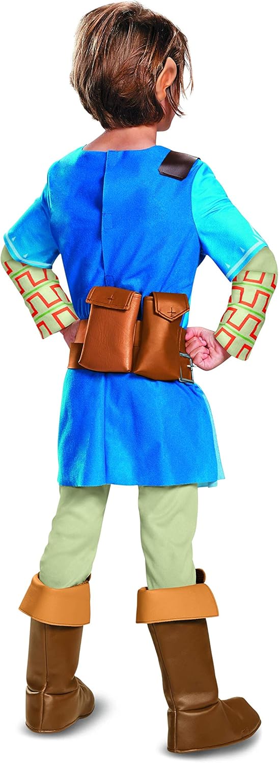 Link Breath Of The Wild Deluxe Costume, Blue, Medium (7-8) : Clothing, Shoes & Jewelry