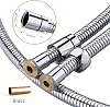 GRIFEMA G851-18 1.8M Shower Hose Stainless Steel Replacement Flexible Hose Anti-Kink Shower Pipe with 2 Washers for Bathing Toilet Cleaning Pet Bathing, Siver