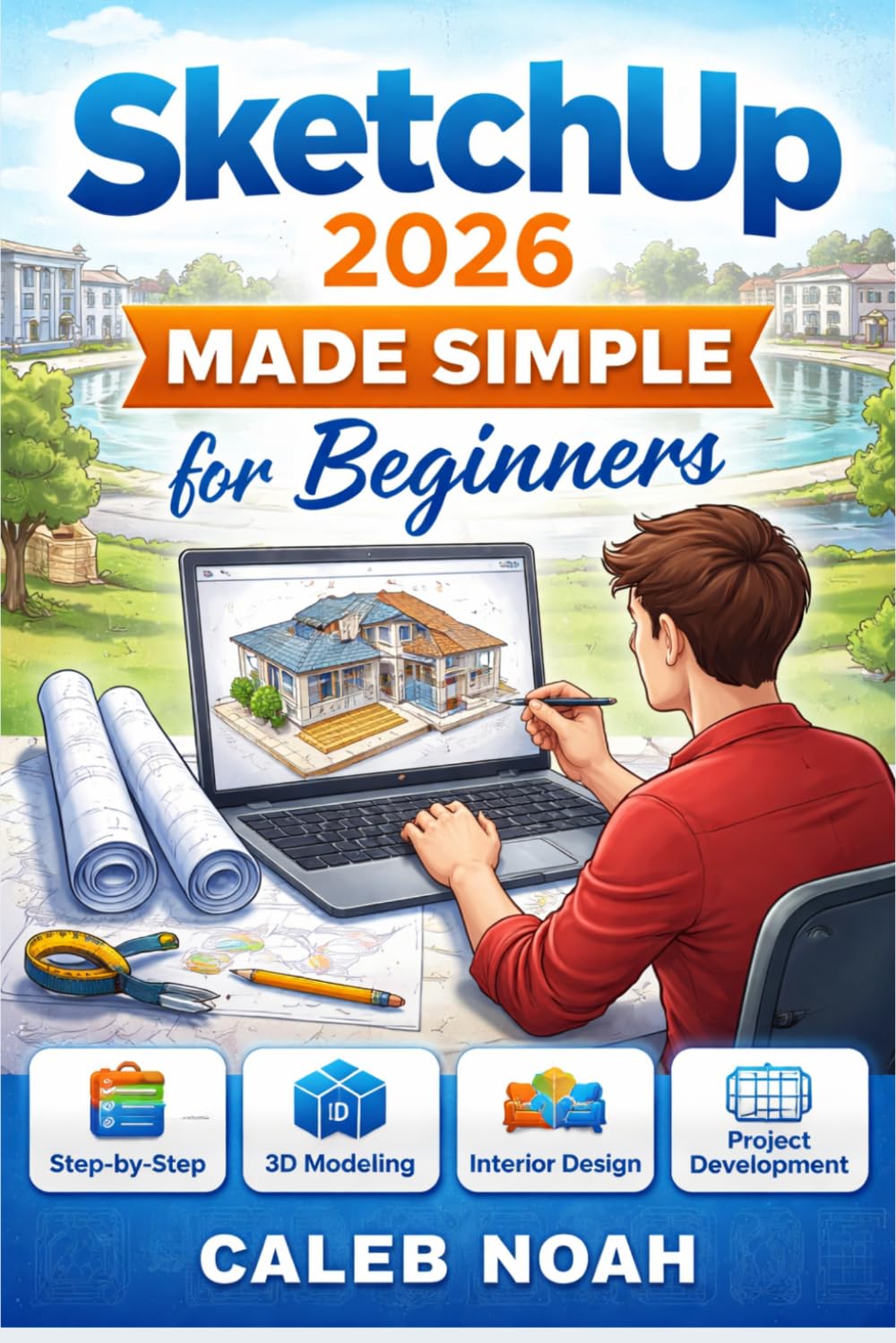 SketchUp 2026 Made Simple for Beginners: Step-by-Step 3D Modeling, Interior Layout Design, Tool Usage, and Project Development