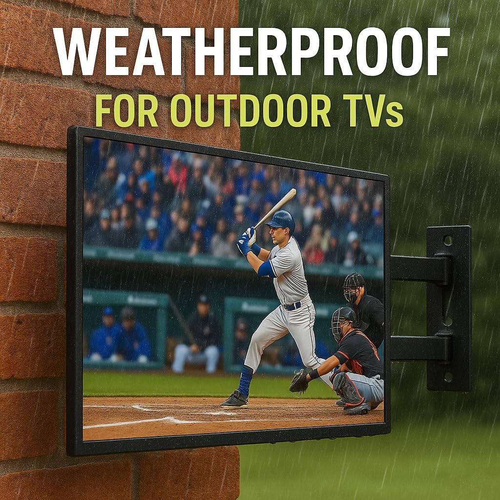 ZeboZap ZZTVA8044 Outdoor TV Mount | Weather Proof - Mount on Vinyl Siding, Stucco, Brick and Stone for Patio, Backyard | Holds 154lbs Upto 75" TV
