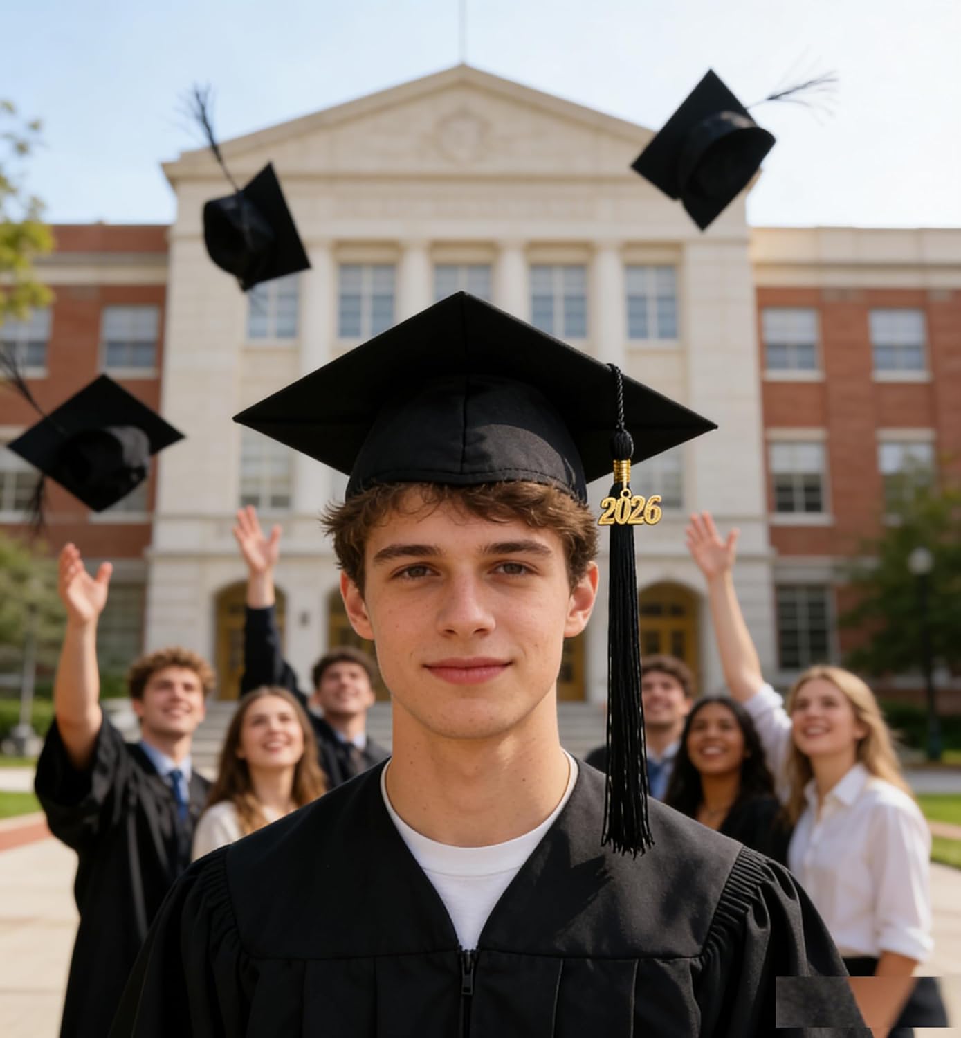 Graduation Cap 2026 Adults Graduation Hat with Tassel High School Bachelor Master 3 Colors - Image 5