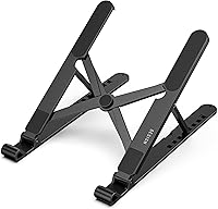 Vista 2 de BESIGN LS01 Pro - Soporte ergonómico para laptop, elevador de plástico para laptop, soporte portátil y ajustable para computadora portátil Negro
