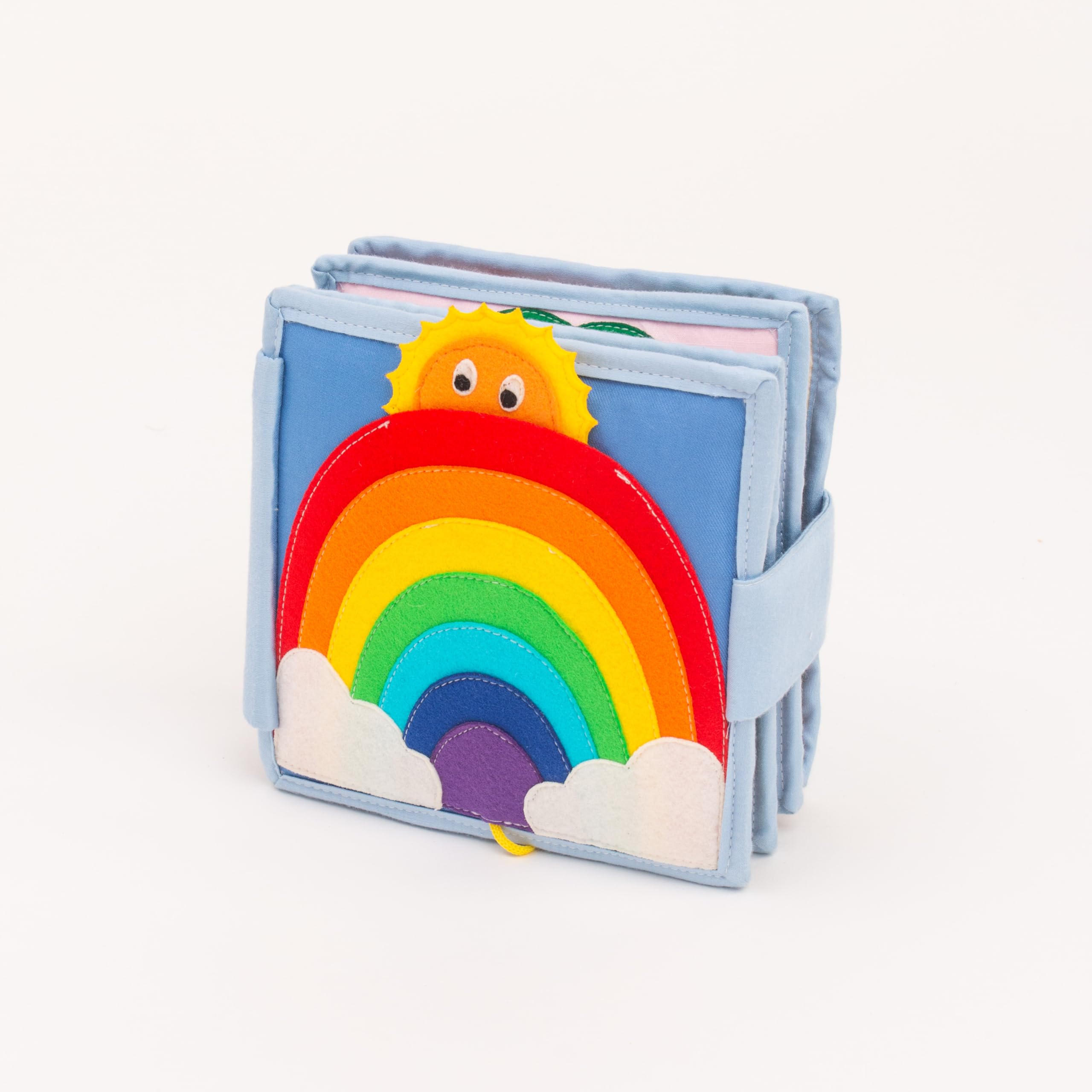Jolly Designs® Premium Quiet Book Sunshine per bambini | Giocattoli Montessori a partire da 1 anno | Libro delle abilità motorie con varie attività