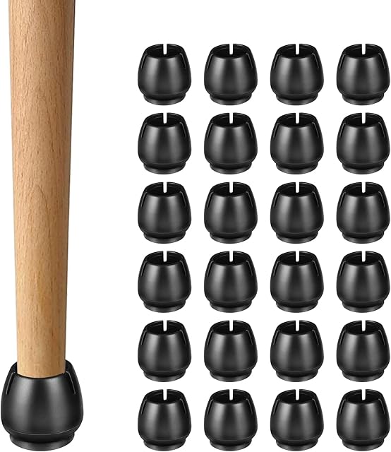 24Pcs Chair Leg Floor Protectors, Dekewe Chair Leg Caps, Table Leg Floor Protectors, Chair Leg Protectors for Hardwood Floors Prevents Scratches and Noise, Suitable for Tables, Sofas, Chairs