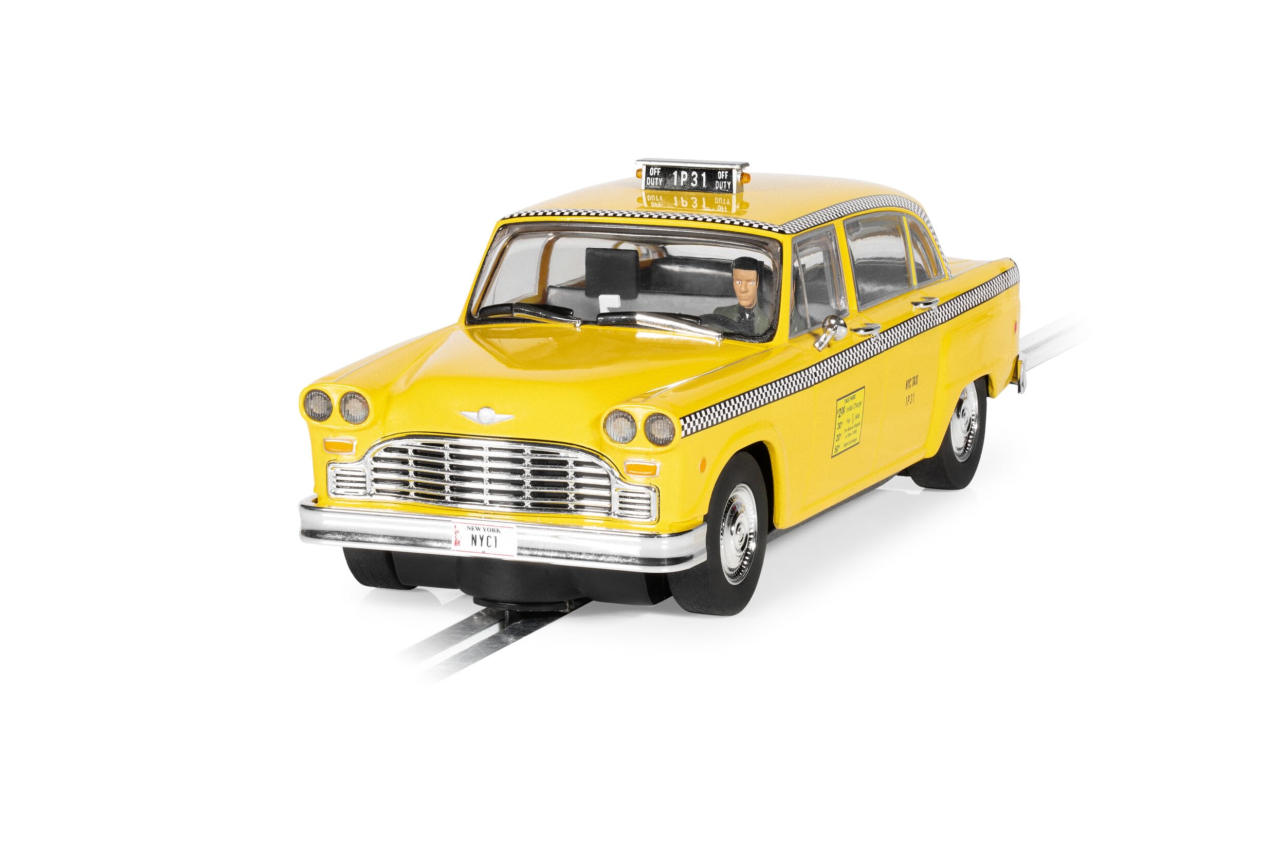Scalextric Cars - C4432 1977 NYC Taxi - Coche con Ranura de Juguete para Uso en Pistas de Carreras o Set - Ideas de Regalo para niños pequeños y niñas de 5 años