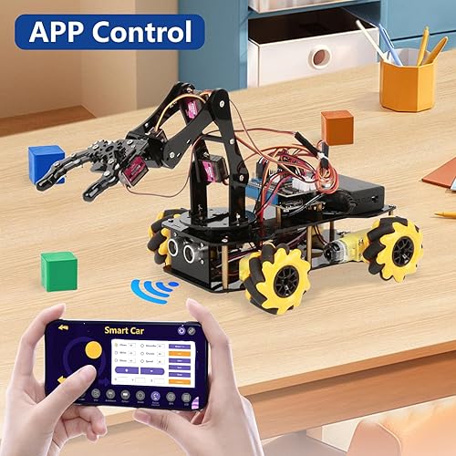 Miniatura 4 de ACEBOTT Paquete de expansión de brazo de robot, kit de inicio de coche inteligente, kit de robótica para niños de 8 a 12 años, 12 a 16, juguetes