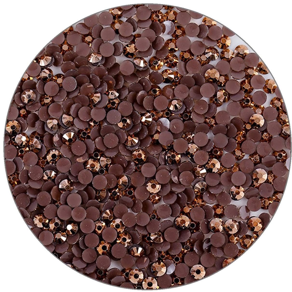 View 1 of 1500 Pieces SS16 4mm Flatback Rhinestones Clear Glasses Round Gems AB Crystals for Nail Art DIY Crafts Clothes Glitter Stones ?Bronze?