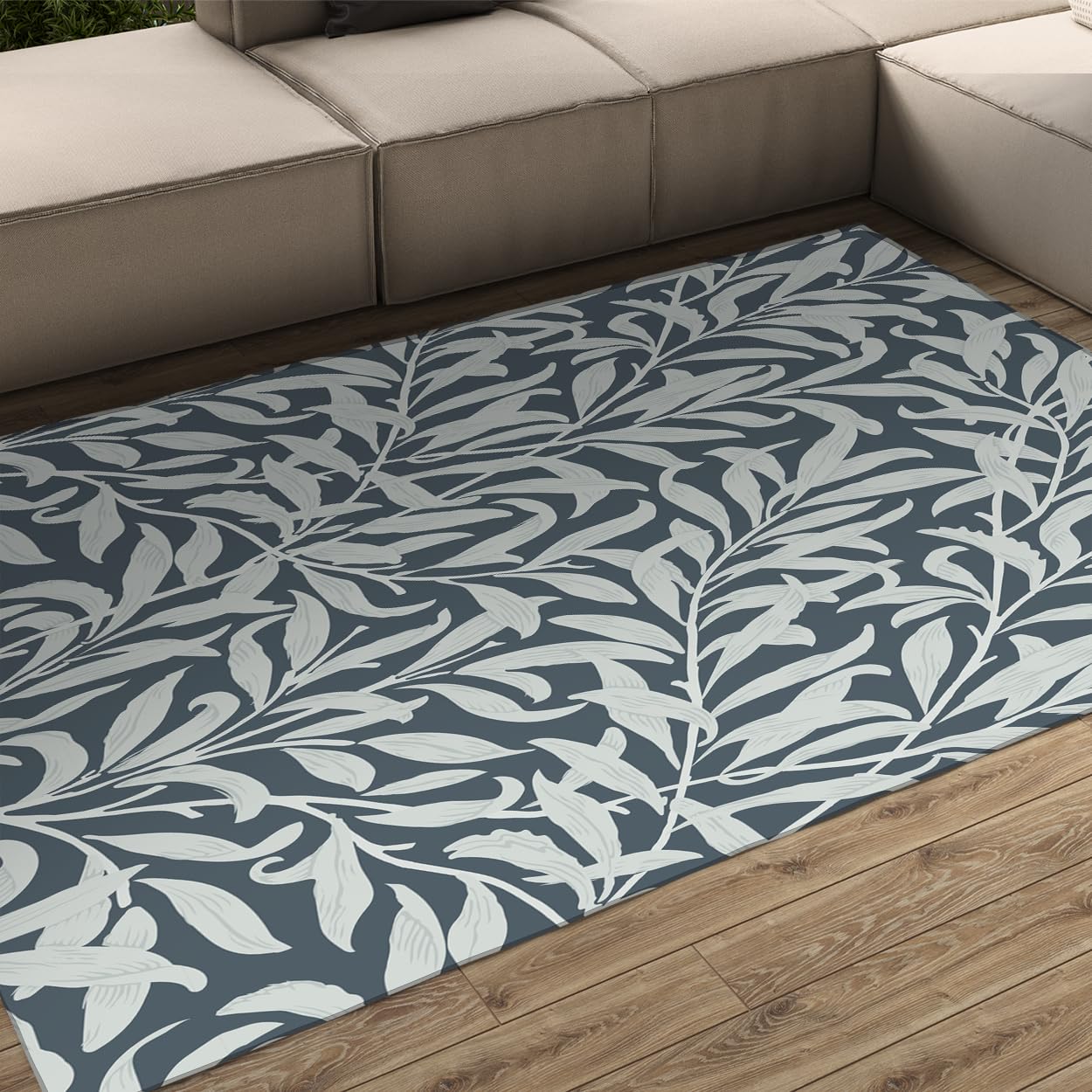 Tapis rectangulaire antidérapant bleu pour sécuriser et habiller vos sols