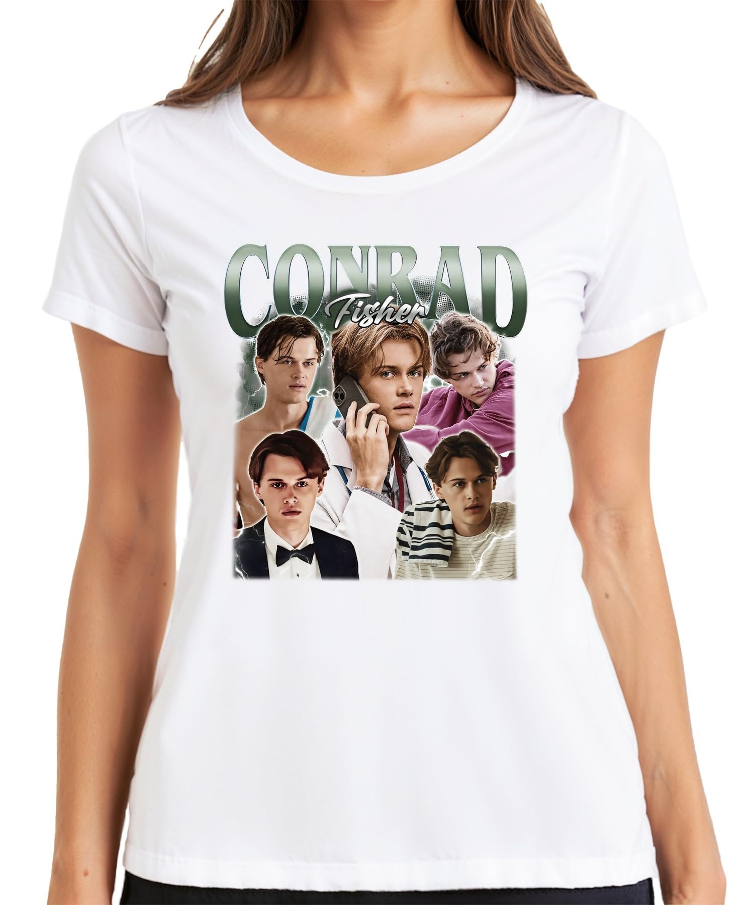 Printera Women's White Conrad Fisher 90S Bootleg Summer I Turned Pretty T-Shirt, M