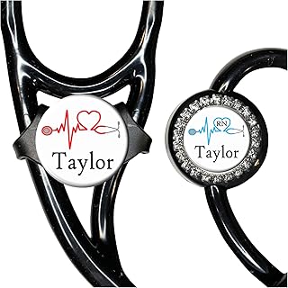 Personalized Stethoscope Tag - 8 Design Colors | Custom Name, Initials, Monogram | Stylish and Practical Accessory for Medical Professionals | Stand Out with Your Unique Design