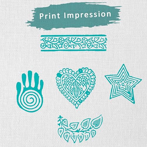 Miniatura 3 de HASHCART Sellos de impresión de madera para álbumes de recortes, proyectos de manualidades de cerámica, para decorar proyectos de tarjetas, diseño