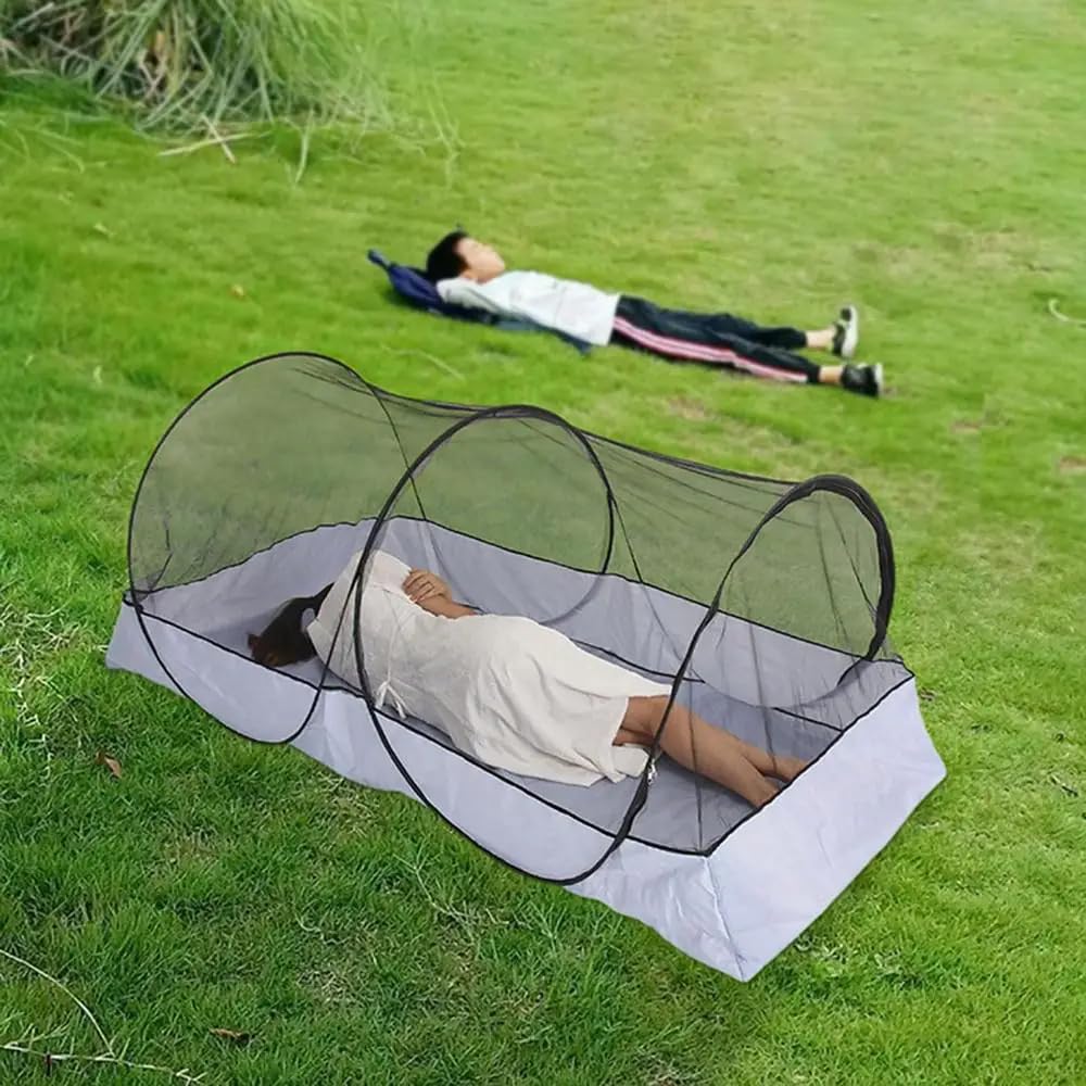 Zanzariera Pieghevole Pop Up 200 * 100 * 73cm protezione ultralight a 360°, Poliestere & fibra di vetro, Tenda da campeggio portatile, Famiglia Zanzariera, Facile e veloce installazione