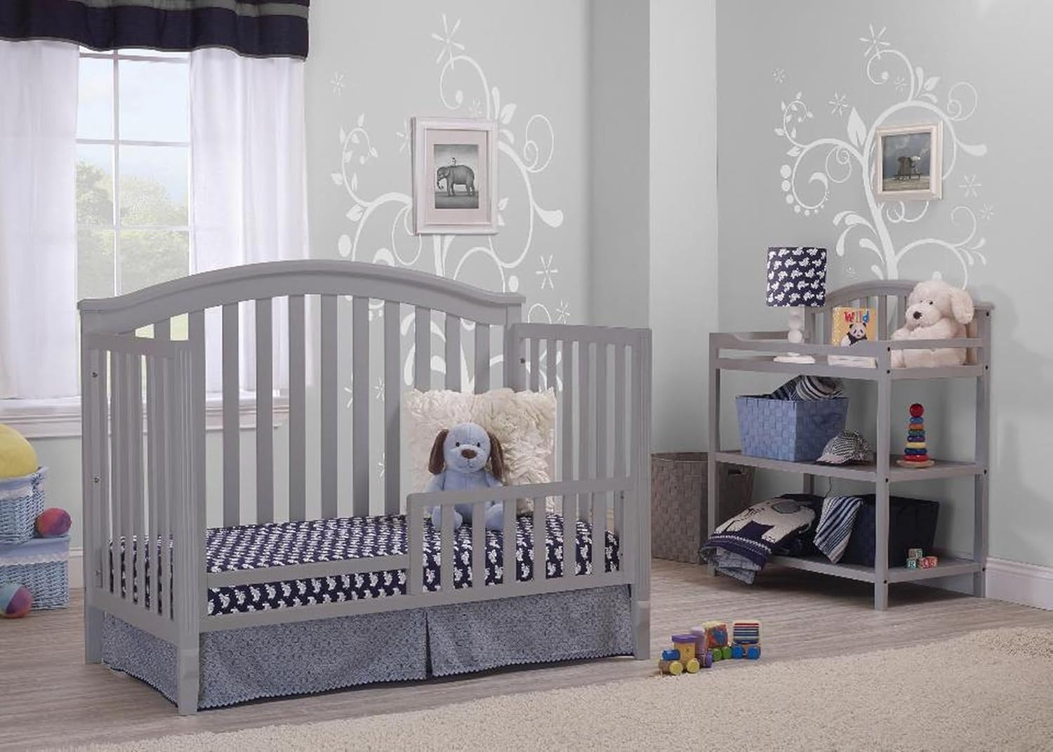 Sorelle Furniture Toddler Rails and Full-Size Bed Adult Rails, Sorelle Wood Bed Rail & Crib Conversion Kit, Converts Sorelle Furniture Crib to Toddler Bed and Full-Size Bed, # 148 - Gray