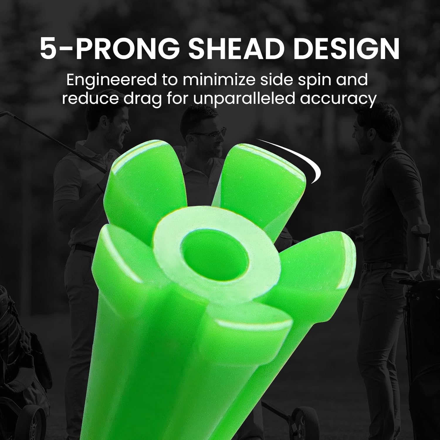 FINGER TEN Golf Tees Plastic Unbreakable Easy to Find Bulk Value 200/500/1000 Count, 2 3/4 3 1/4 Inch Stable Tee Driving Range Reduce Friction, Green Red White USA Flag Practice