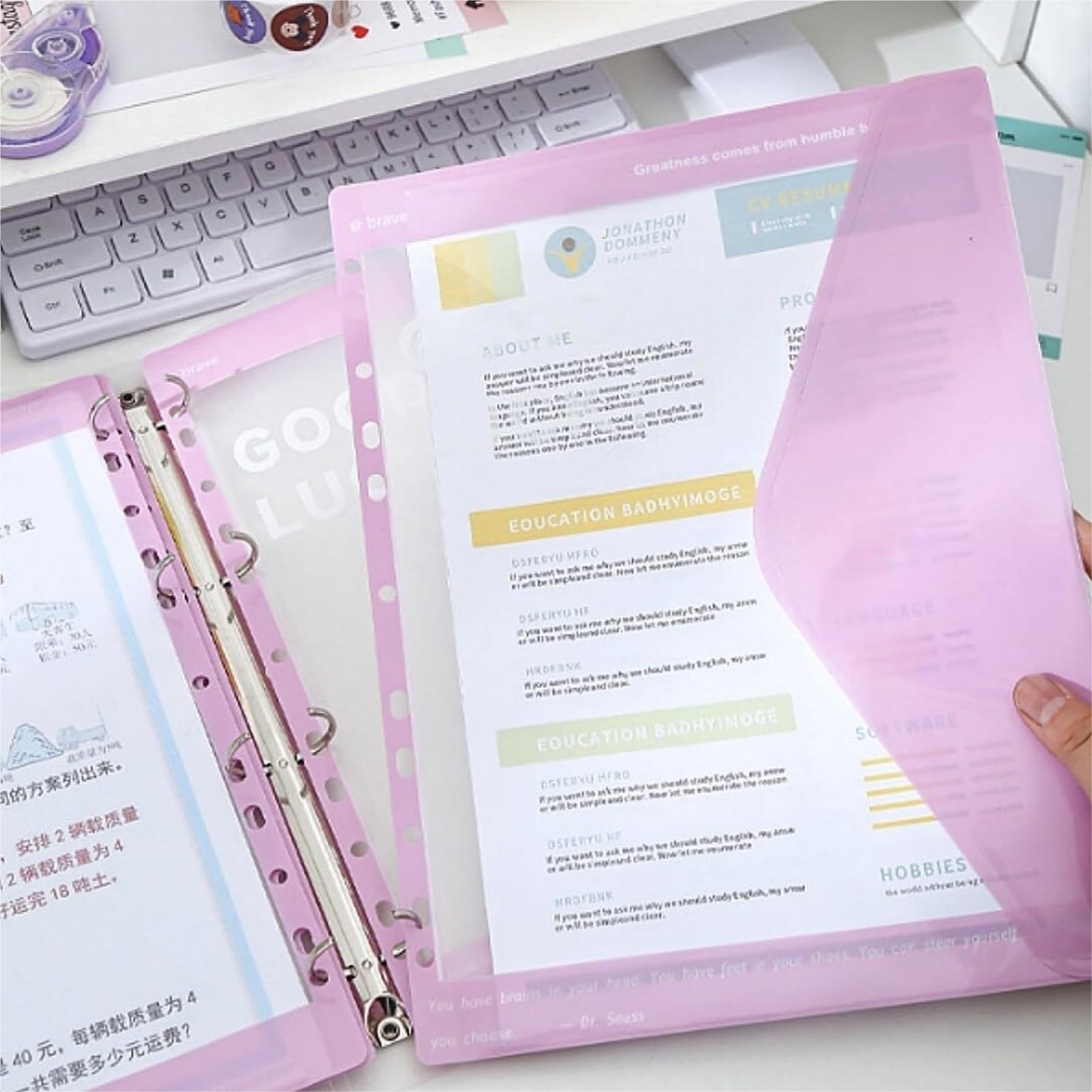 pochette Paquet de 8 enveloppes de poche for classeur A4, classeur