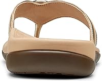 Vista 20 de Sandalias Vionic Tide Aloe, con tira para dedos, con diamantes de imitación, con soporte de arco ortopédico oculto, para mujer Moca