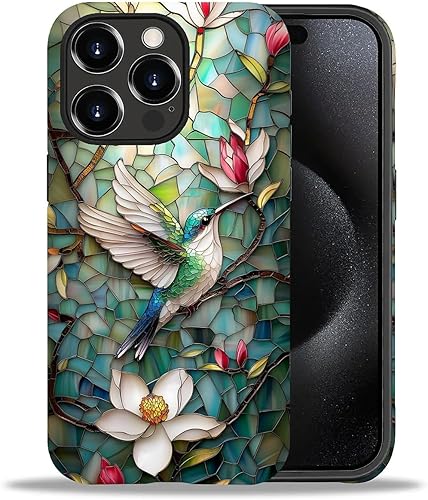 Miniatura 73 de DAIZAG Funda compatible con iPhone 11 Pro Max, hermosa carcasa rígida híbrida de plástico TPU con diseño de pájaro colorido + funda protectora de