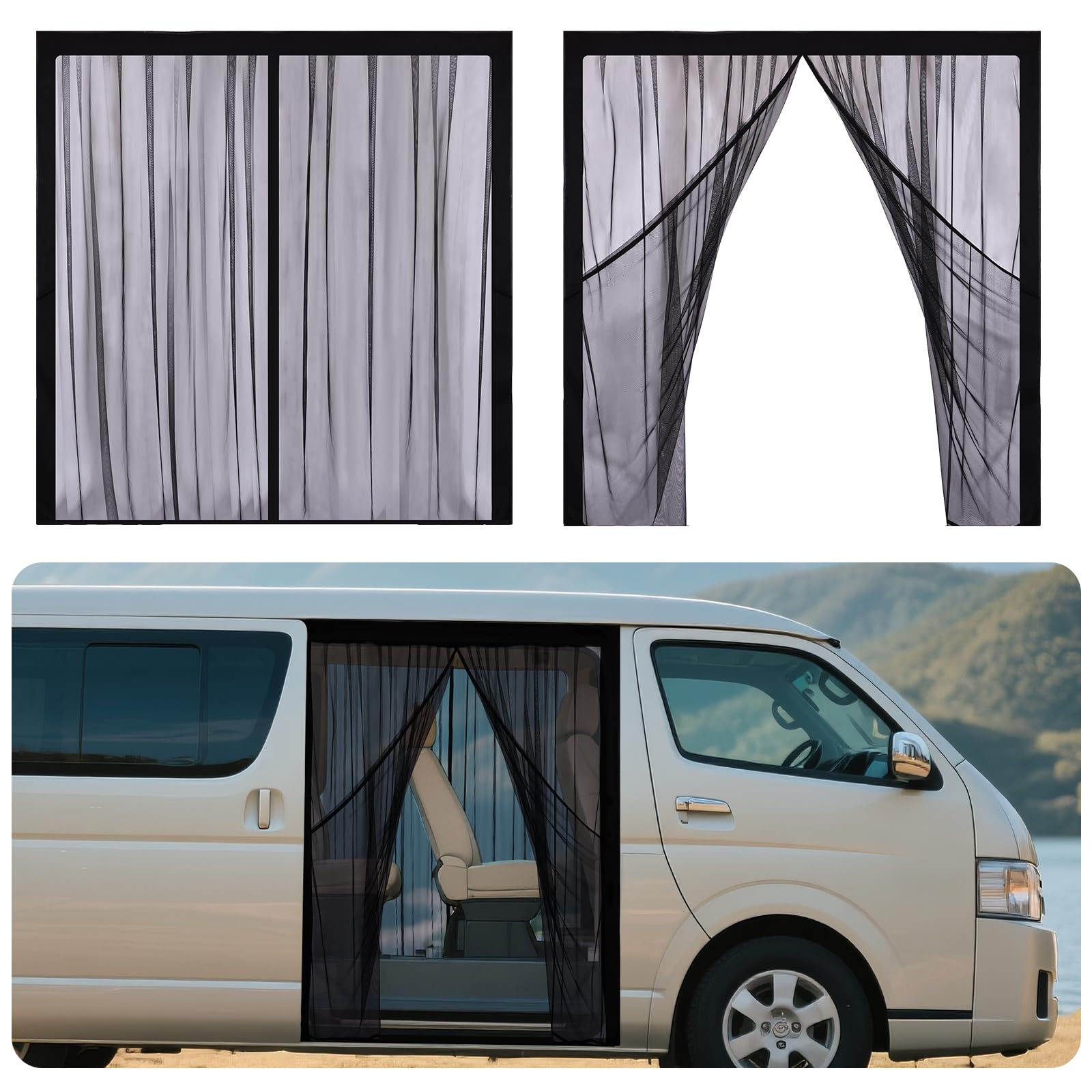 【簡単ポン付】ハイエース専用「吸気・排気ツインファン」防虫ネット付き！車中泊に！ Amazon.co.jp: ZATOOTO 防虫ネット 車用 マグネット式 トヨタ