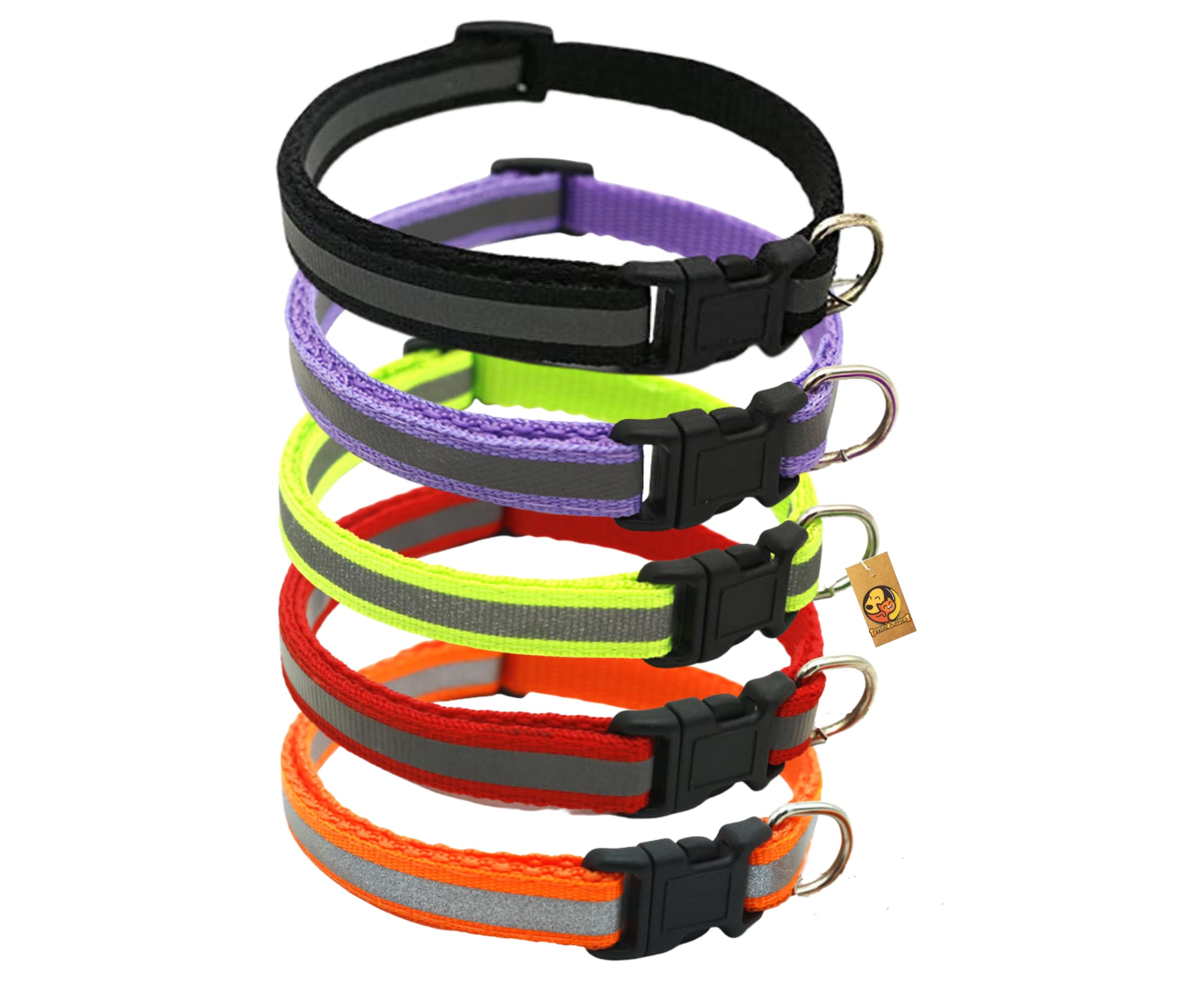 Foodie Puppies Reflective Dog Collar for Street Dogs - 15mm, Set of 5 | Durable, Adjustable, Soft & Easy to Put on Pets (Color May Vary) (B0BB1CZ7JC) Amazon Price History, Amazon Price Tracker