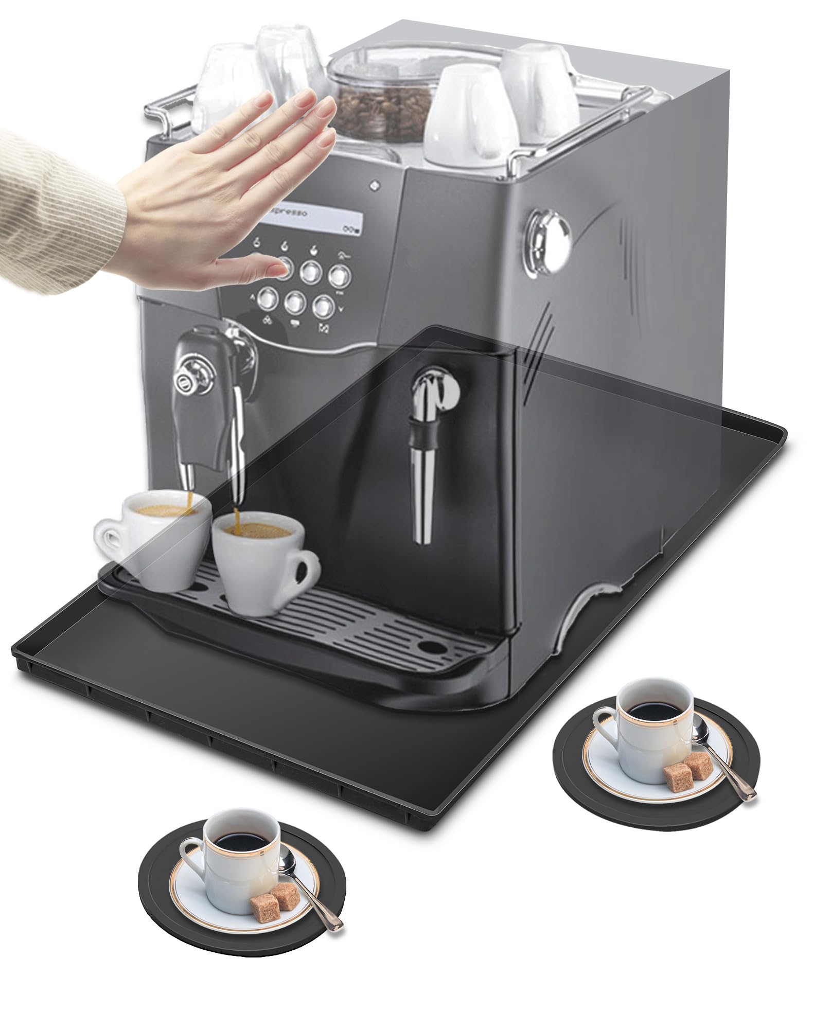 Onderlegger koffiezetapparaat 47 x 29 cm siliconen mat Onderlegger koffiezetapparaat 47 x 29 cm siliconen mat