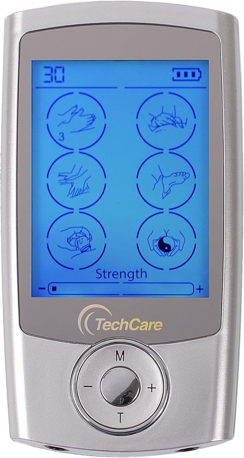 Buy TechCare Pro TENS Unit 24 Modes Best Portable Massager Back Neck