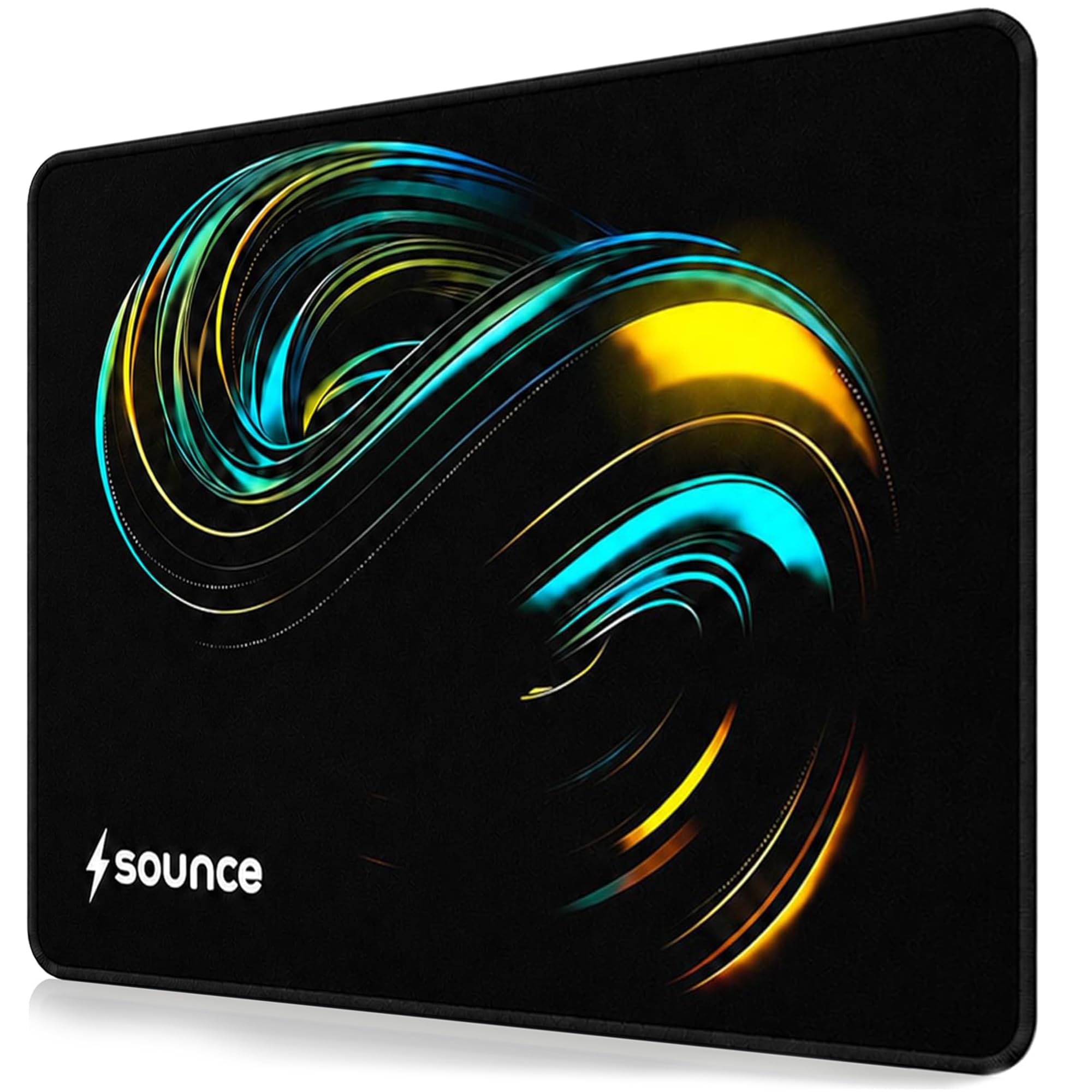 Sounce Gaming Mouse Pad 230x190x3mm |Speed Surface, Non-Slip Rubber Base, Waterproof Lycra Cloth, Precision Control for Laser & Optical Mice, Home Office Desk Mat (Jet Black)-image-22