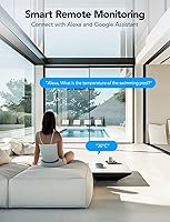 Vista 9 de GoveeLife Termómetro inteligente para piscina y baño, aplicación inalámbrica, fácil de leer, termómetro digital WiFi flotante con IPX7 impermeable