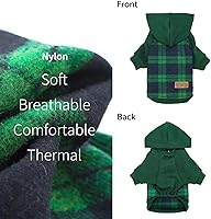 Vista 5 de Fitwarm Sudadera con Capucha para Perro de Cuadros Escoceses, Ropa Tejida para Perros Pequeños Macho, Suéter para Mascotas con Capucha, Atuendo