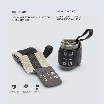 PICSIL Elastic Wrist Wraps, Adjustable Closure
