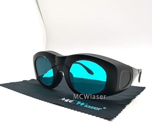 Miniatura 2 de OD7+Laser Safty Gafas de protección de amplio espectro tipo de absorción continua para 808nm 980nm 1064nm (680-1100nm) EP-15 Gafas para miopía EP-15