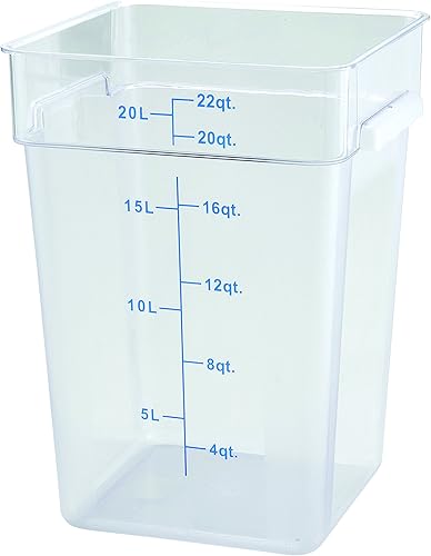 winco cuadrada Almacenamiento Contenedor, 22-quart, transparente