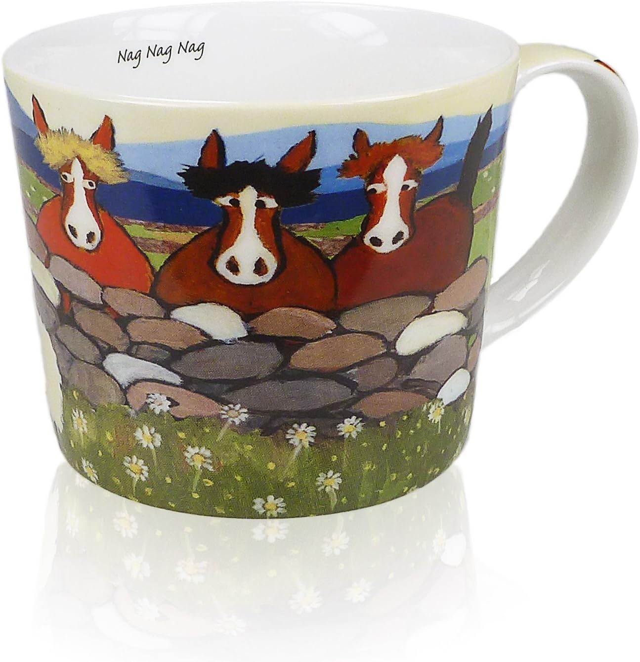 Thomas Joseph Ceramic Mug Bone China Sheep Design 11 Fl Oz Irish Symbol Housewarming Present (Morning Rush Hour), medium