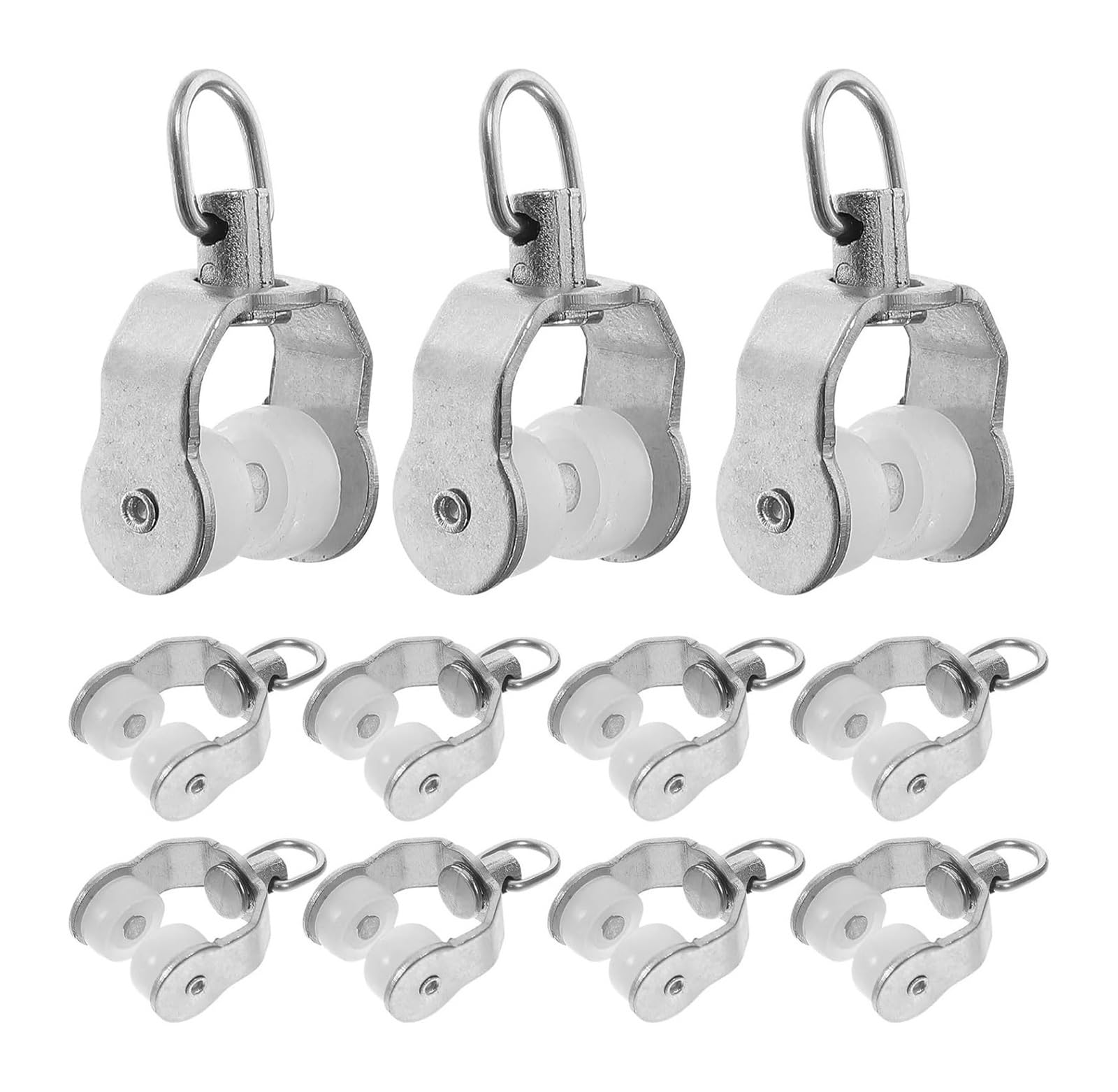 Cyjaznhh Onecolor Curtain Track Gliders Plastic Stainless Steel 2.2X1.9x1.1cm