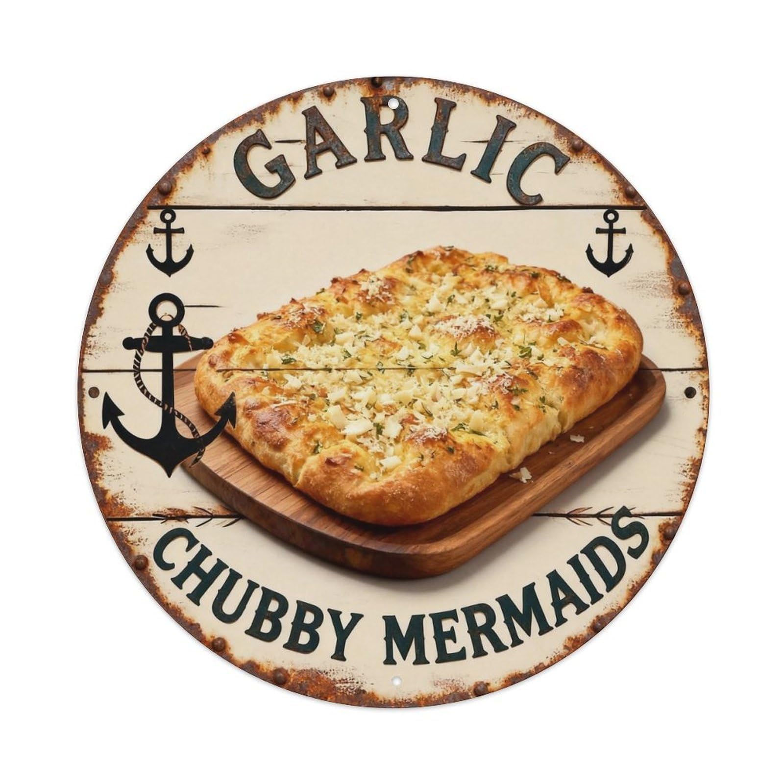 Garlic Sign Metal Tin Sign Plaque