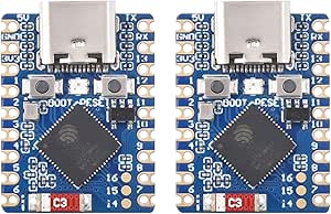 ESP32 C6 Microcontroller WiFi 6 Development Board ESP32 C6 WROOM 1 N8 Module with RISC V 32 bit Sngle core Processor, WiFi 6+Bluetooth 5+IEEE 802.15.4 Wireless Communication