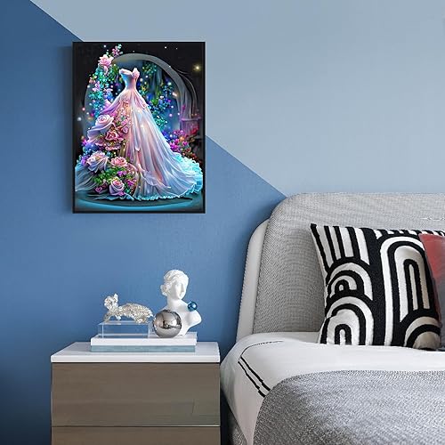 Miniatura 7 de Stalente Kits de pintura de diamantes para adultos, kits de arte de diamantes 5D para principiantes, pintura de diamante redonda para decoración de