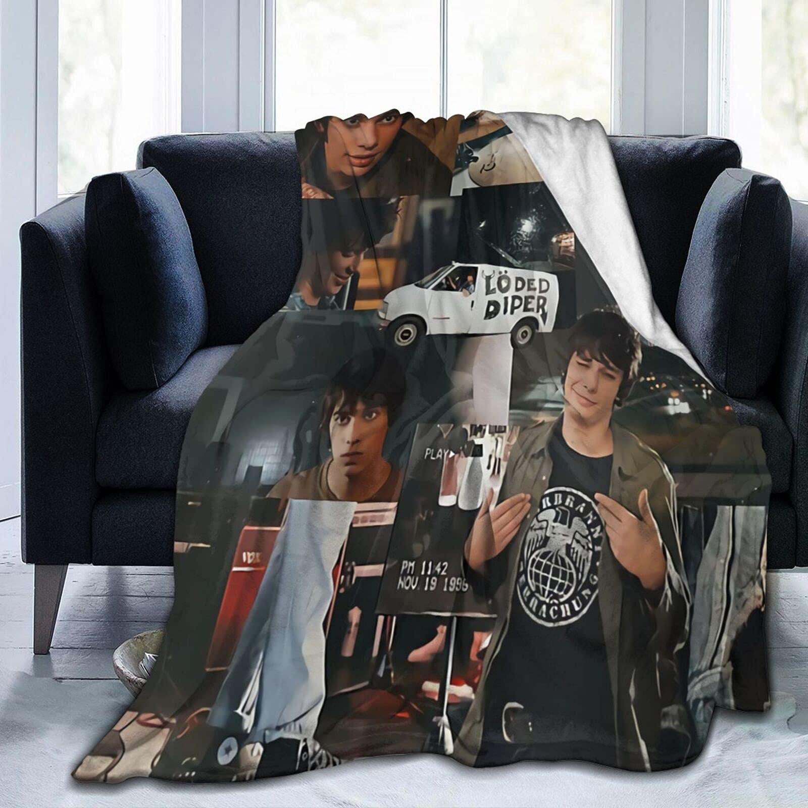 Suehome Rodrick Heffley Collage Soft and Comfortable Warm Fleece Blanket for Sofa,Office Bed car Camp Couch Cozy Plush Throw Blankets Beach Blankets (50"x40")