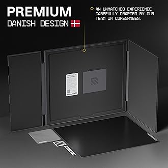 Wallhack 4.0 Glass Gaming MousePad - Professional Esport Mouse Mat with Specialty Surface for Top Speed and Control, Large Tempered Glasspad with Full Silicone Base - (SkyPAD Black,XL 16.92" x 19.29")