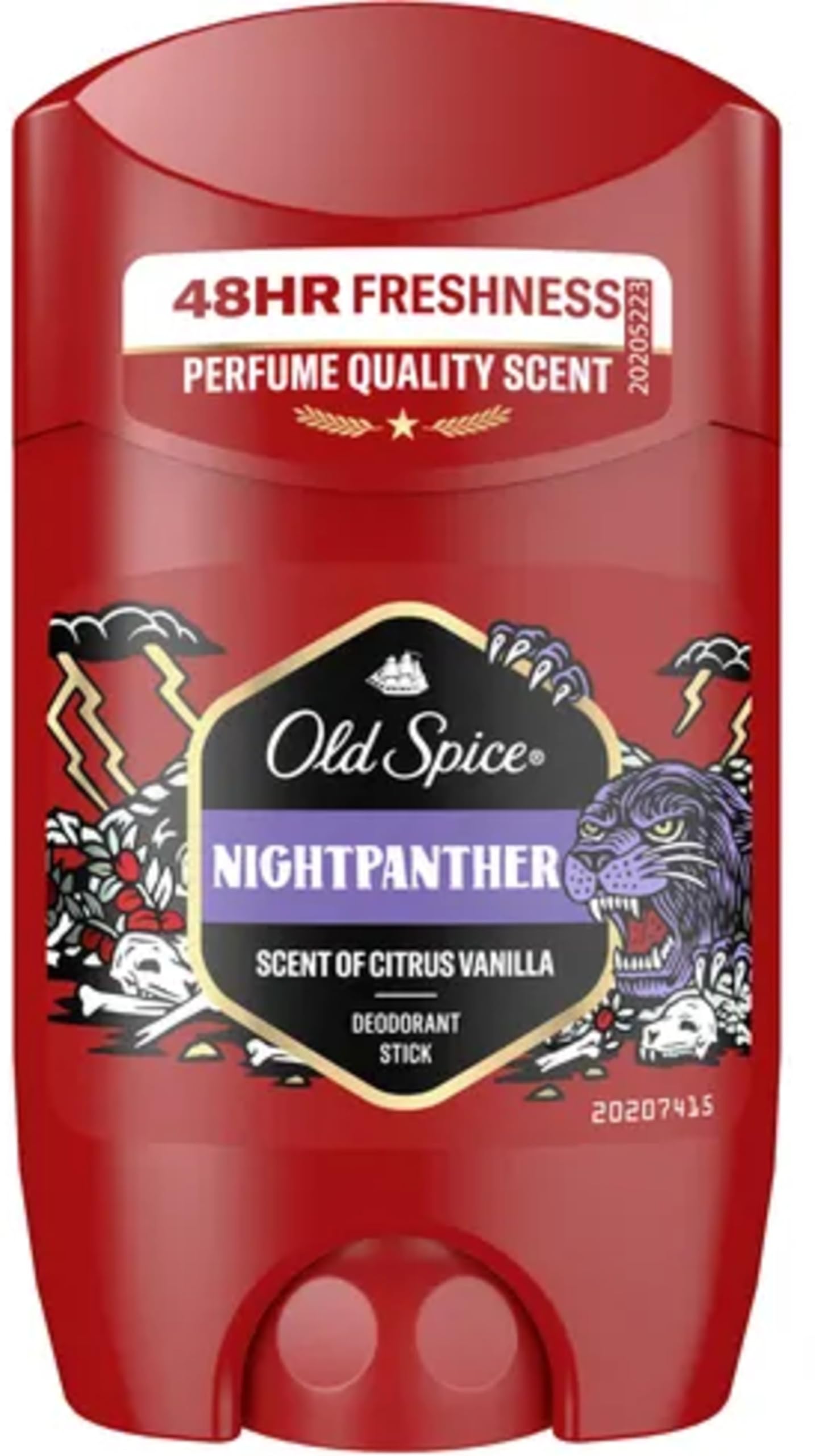 Old Spice Nightpanther Deodorant Stick for Men, 48H Fresh, Long-Lasting Fragrance in Perfume Quality, 0% Aluminium Salts, No Stains on Black and White 50ml