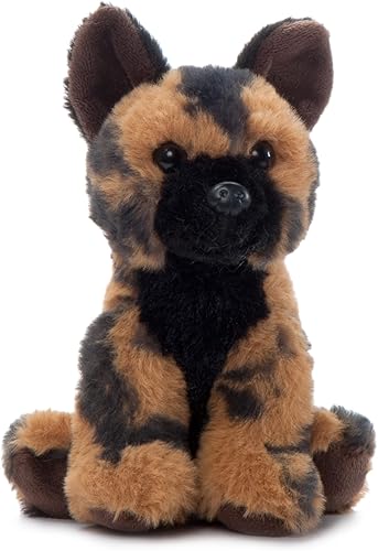 The Petting Zoo Peluche de perro salvaje africano, regalos para niños, animales salvajes del zoológico Onez Babiez, juguete de peluche de perro