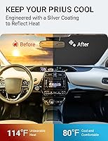 Vista 353 de Proadsy Parasol para parabrisas actualizado 2026, ajuste personalizado, Lexus NX 2022-2025 2026, 4 capas, plegable, protector de parasol frontal que