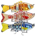 Fishing Lures Multi Jointed Fish Fishing Kits, Slow Sinking Lifelike Swimbaits Crankbaits Hard Baits Lure Set, Fishing Gear for Bass Trout Pike Walleye, Freshwater Saltwater Predator Bait