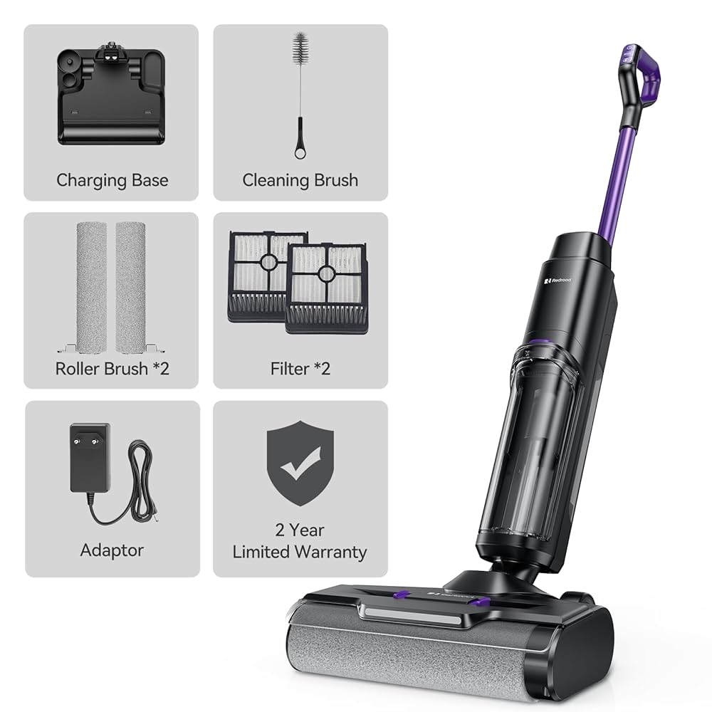 SKW★ Redroad Wet Dry Vacuum Cleaner, 45 Mins Runtime Cleaning