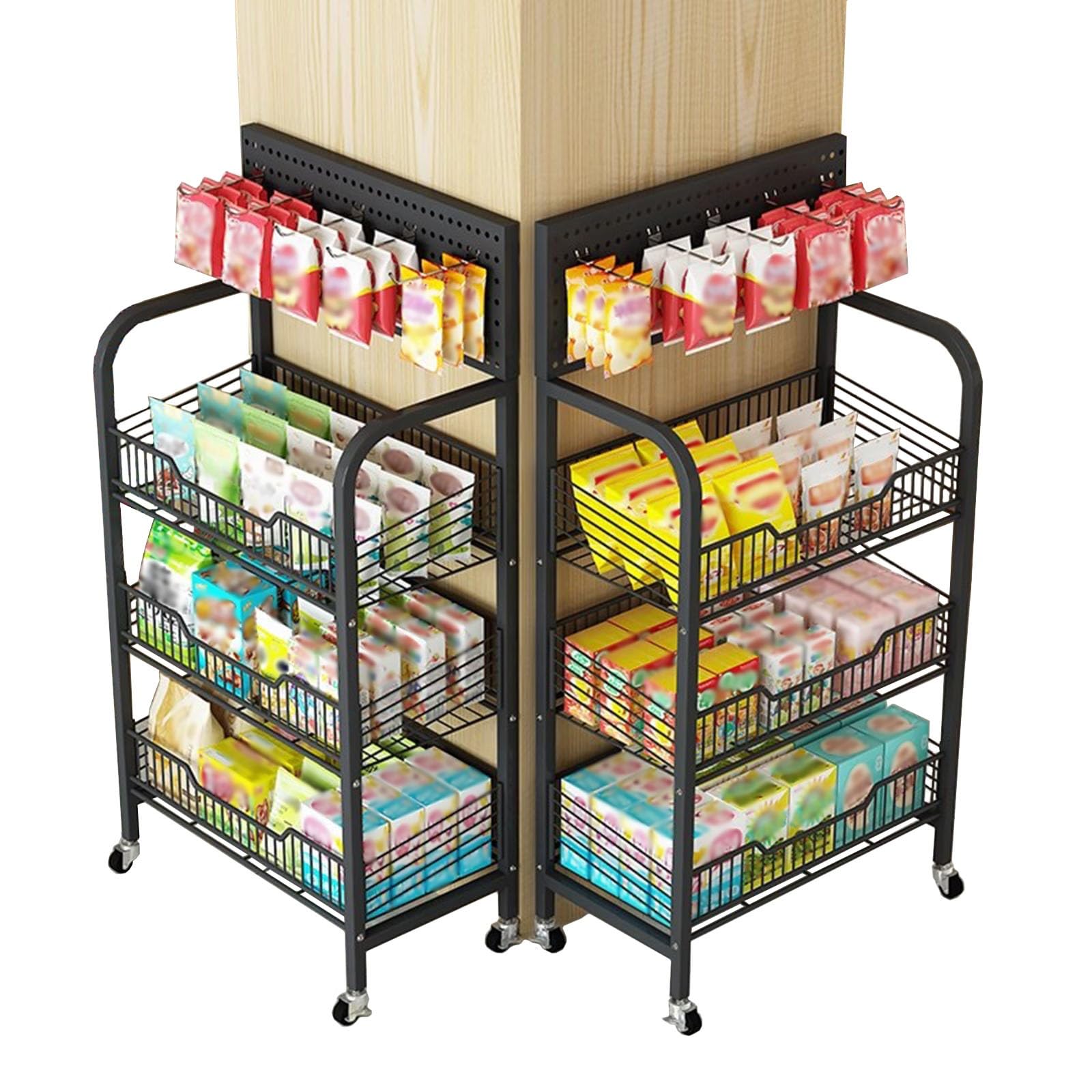Kartoffelchips-Präsentationsständer mit abnehmbarem Haken für platzsparende Platzeffizienz in Convenience Stores und Supermärkten